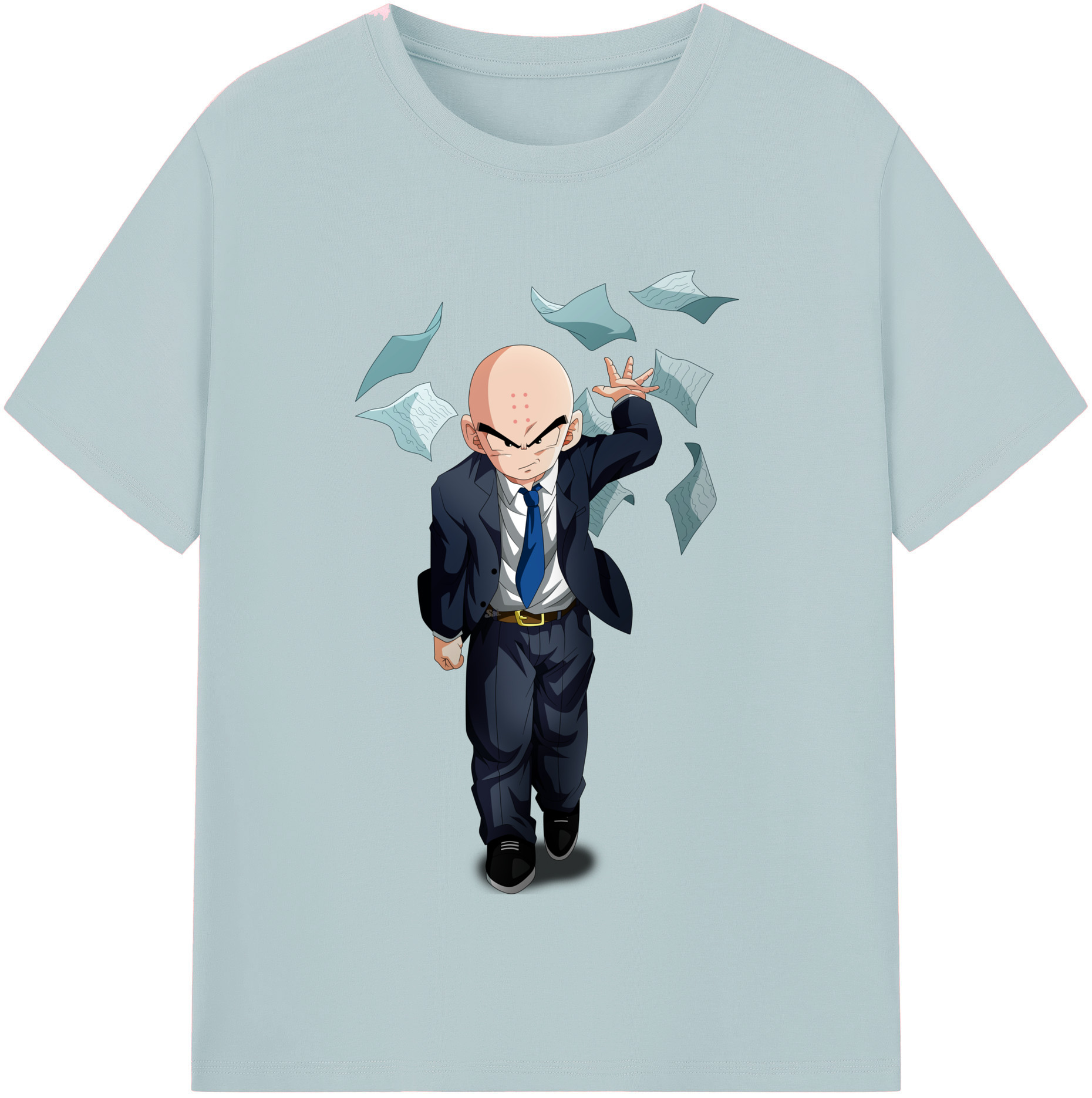 （画像用） ドラゴンボール クリリン DRAGON BALL krillin 綿100％半袖Tシャツ（フロントプリント）